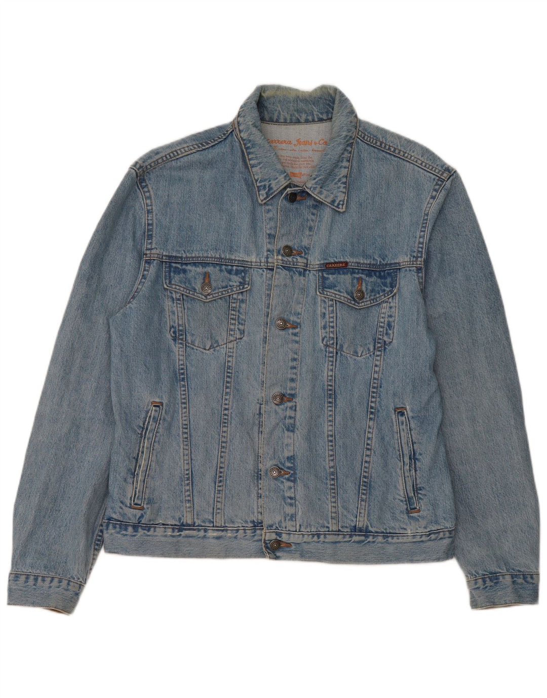 Jaqueta jeans masculina Carrera UK 40 grande algodão azul