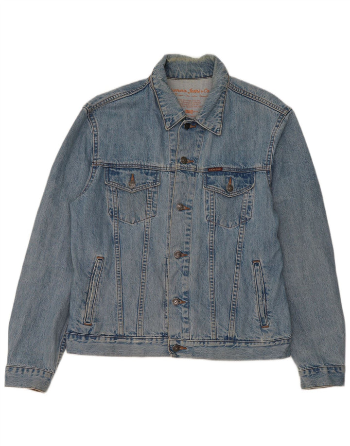 Jaqueta jeans masculina Carrera UK 40 grande algodão azul