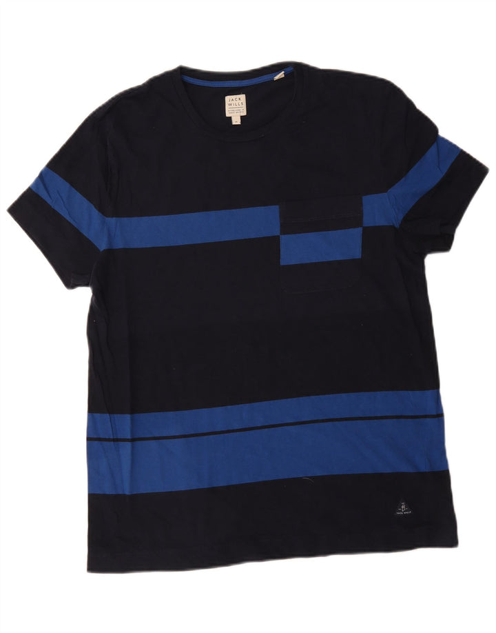 Camiseta masculina Jack Wills Top médio preto colorblock algodão