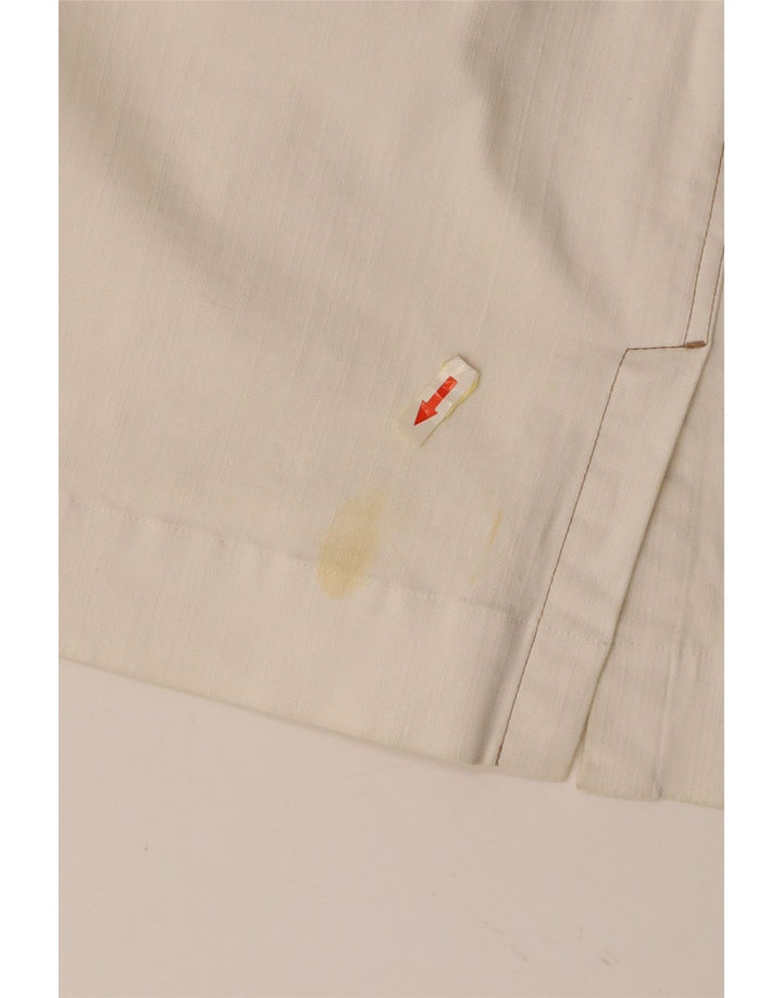 MARLBORO CLASSICS Mini saia feminina de cintura alta UE 50 3XL W36 algodão branco