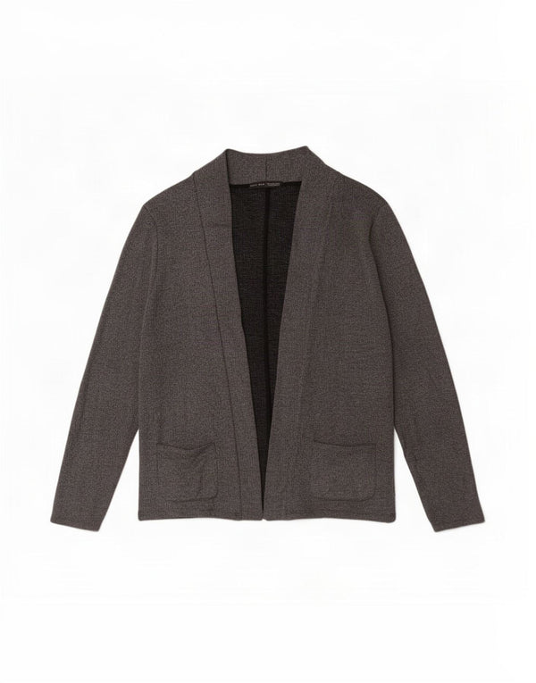 Zara Suéter Cardigan Aberto Masculino XL Algodão Cinza
