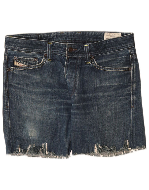 Shorts jeans feminino DIESEL Viker Back Distressed W30 algodão azul médio