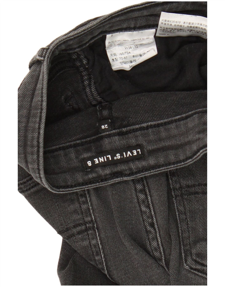 Calça jeans feminina Levi's Line 8 Skinny W28 L32 cinza