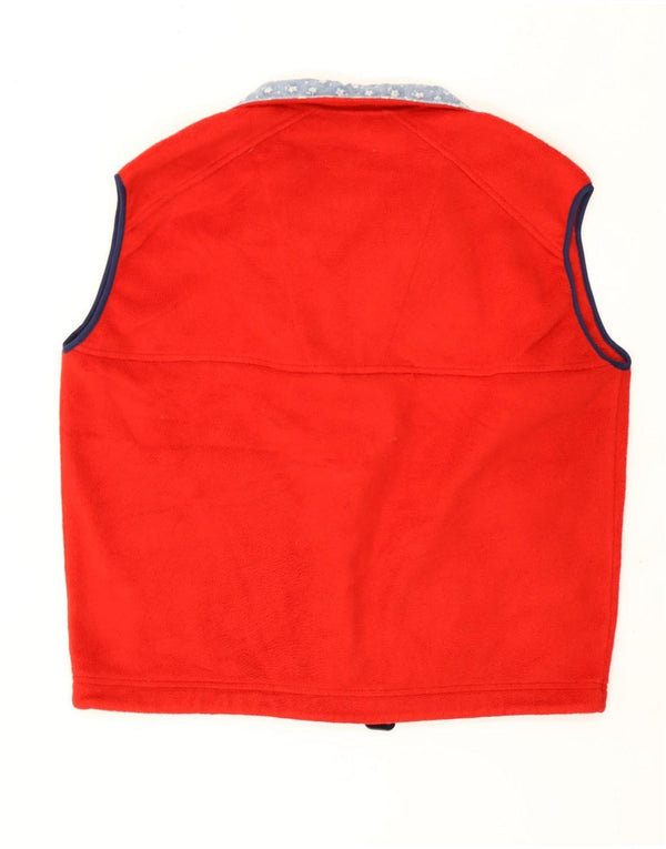 Think Pink Womens Oversized Fleece Gilet UK 16 Grande Poliéster Vermelho