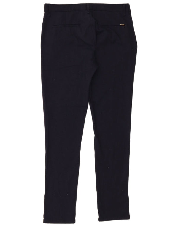 Zara Mens Slim Chino Calças EU 40 Médio W31 L30 Azul Marinho Poliéster