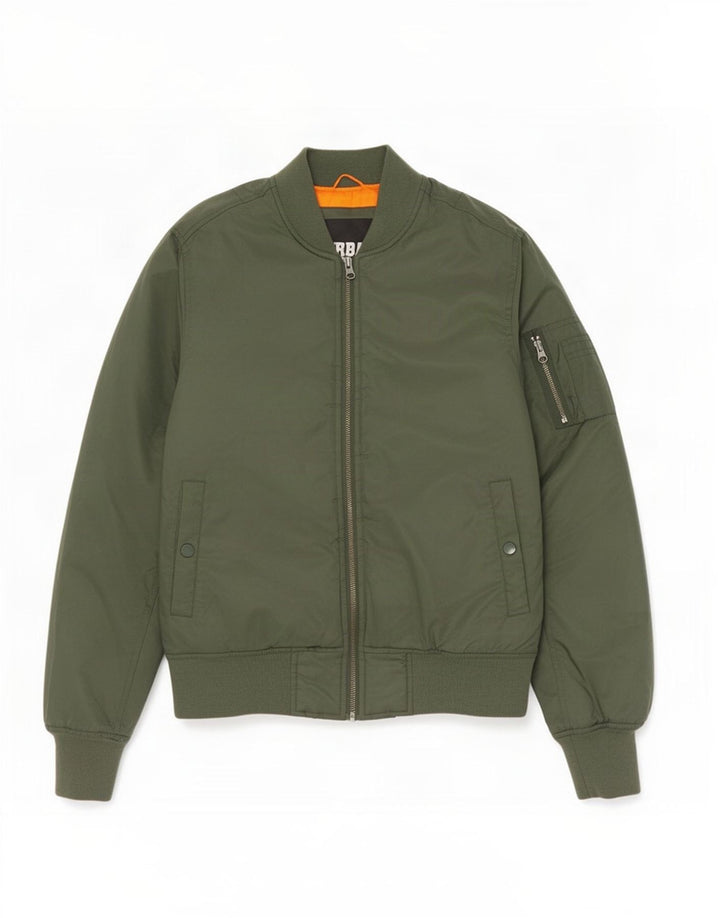 Jaqueta aviadora masculina acolchoada Urban Classics UK 36 nylon verde pequeno