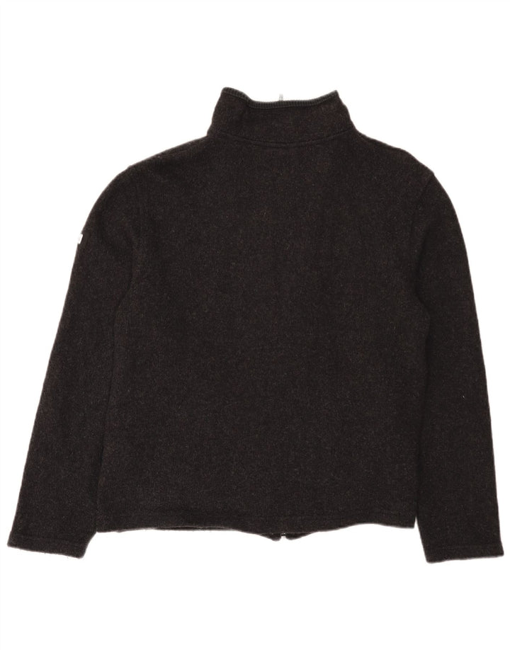 Suéter cardigã feminino Kickers UK 14 lã cinza médio
