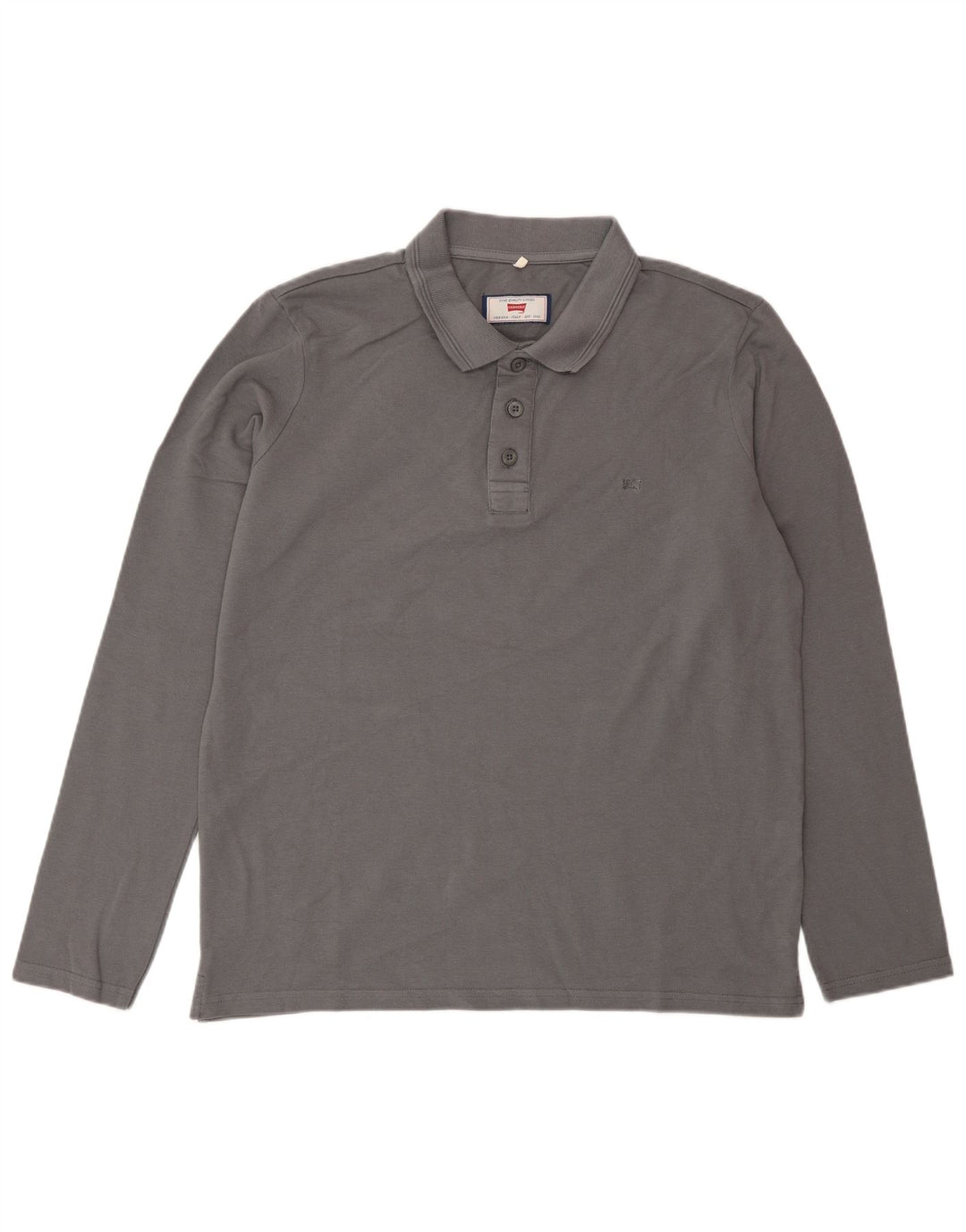 Camisa polo masculina Carrera manga comprida regular fit grande algodão cinza