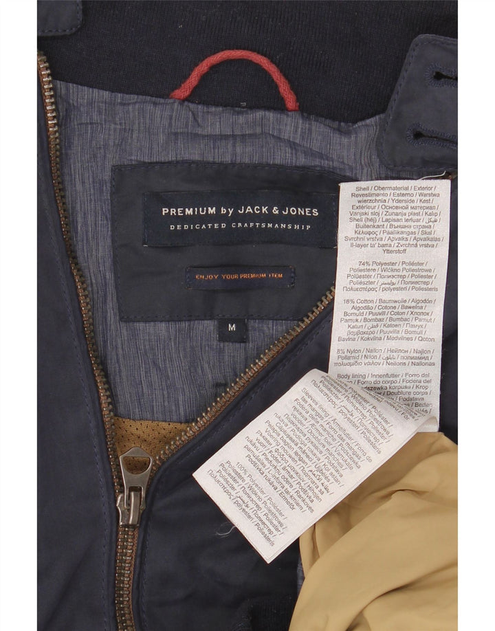 Jaqueta bomber masculina Jack & Jones UK 38 poliéster azul marinho médio