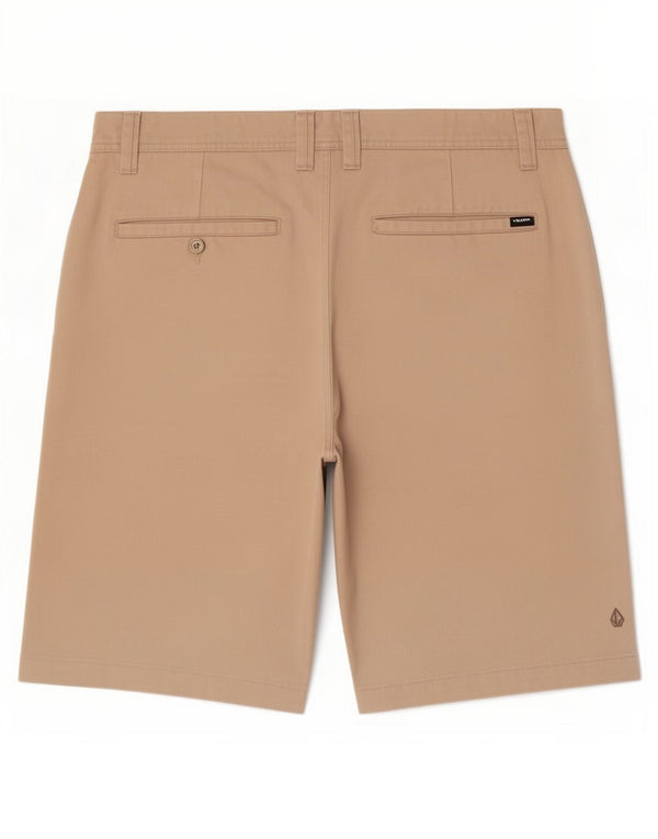 Volcom Mens Chino Shorts Grande W36 Poliéster Bege