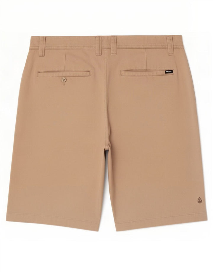 Volcom Mens Chino Shorts Grande W36 Poliéster Bege
