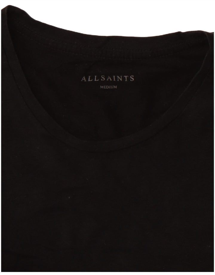 Camiseta masculina ALL SAINTS Top médio algodão preto