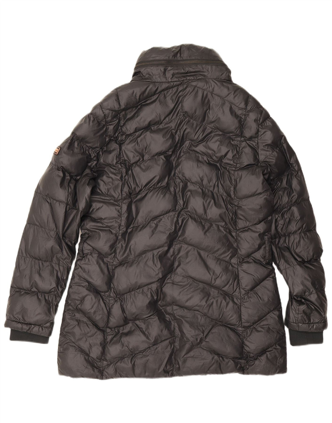 Jaqueta acolchoada com capuz feminina Barbour UK 16 grande poliamida preta