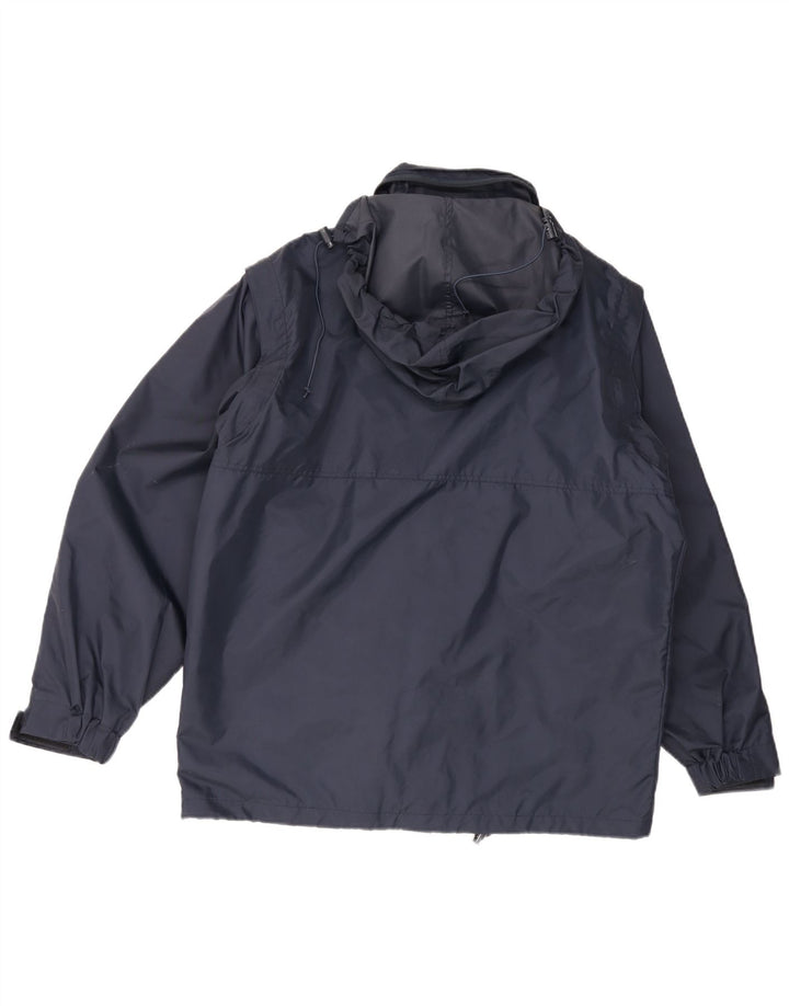 Jaqueta de chuva masculina Spalding com capuz UK 38 poliamida azul marinho médio