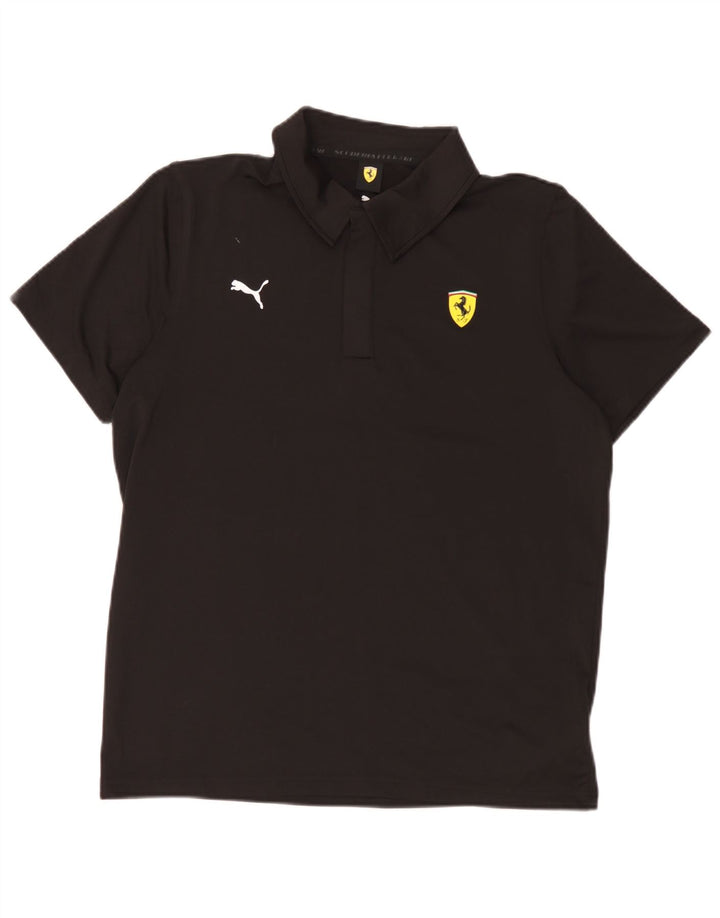 Camisa polo Puma Ferrari masculina média preta poliéster