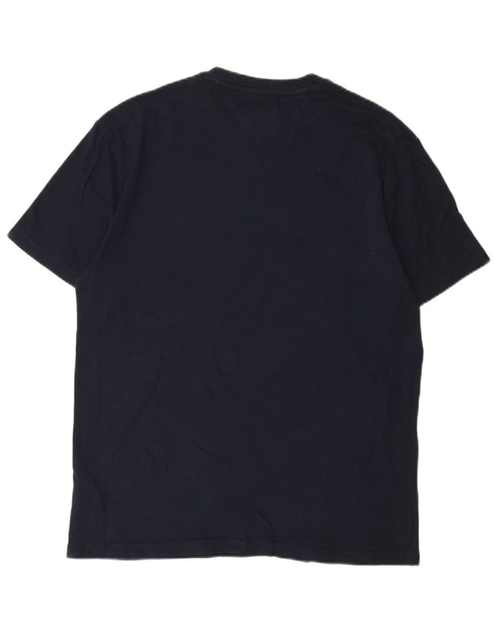 Camiseta masculina Tommy Hilfiger top pequeno algodão azul marinho