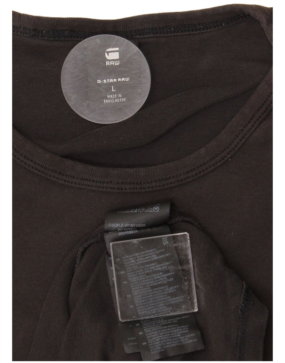 Camiseta masculina G-STAR grande algodão preto