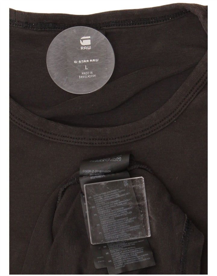 Camiseta masculina G-STAR grande algodão preto