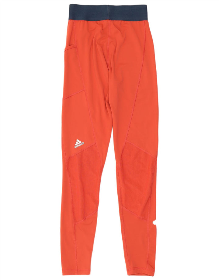 Leggings Adidas Femininas UK 4/6 XS Vermelho Poliéster
