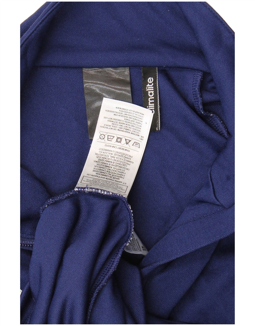 ADIDAS Mens Climalite Zip Neck Pullover Treino Top Médio Azul Marinho