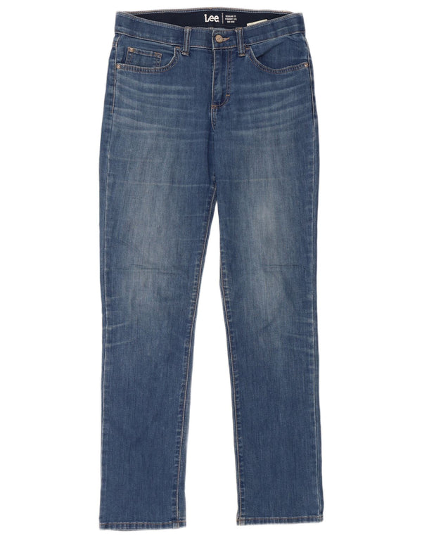 Lee feminino cintura média regular fit jeans reto W29 L33 algodão azul
