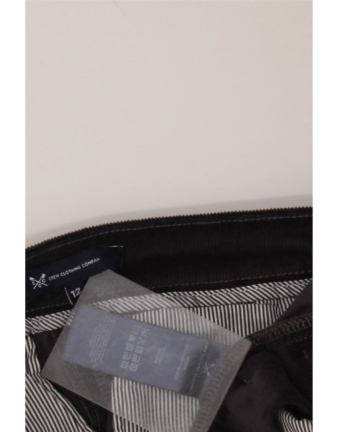 CREW CLOTHING Calça feminina de veludo cotelê UK 12 Médio W30 L28 Azul marinho