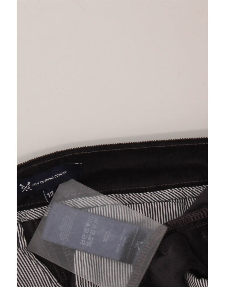 CREW CLOTHING Calça feminina de veludo cotelê UK 12 Médio W30 L28 Azul marinho