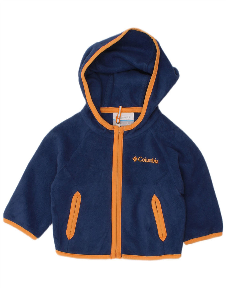 Jaqueta de lã com capuz para meninos COLUMBIA 3-6 meses azul marinho Colourblock