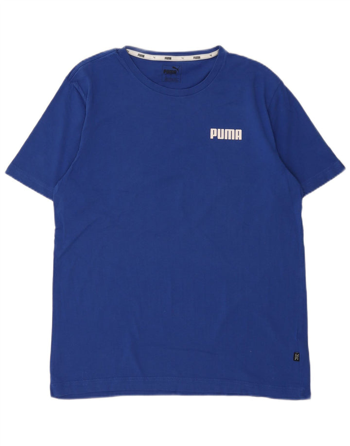 Puma Camiseta Masculina Top Médio Algodão Azul