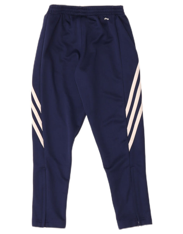 Calças de treino Adidas Boys Climalite 7-8 anos pequenas azul marinho