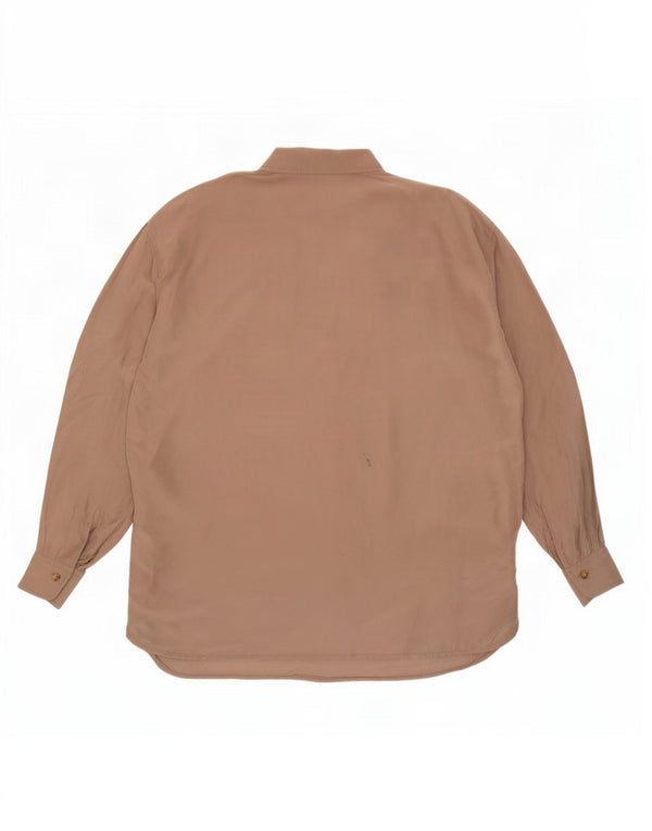 Camisa oversized feminina vintage com palangre IT 44 bege médio