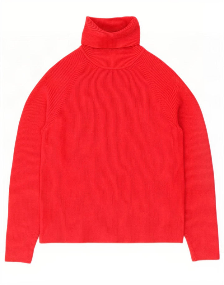 Suéter feminino Marks & Spencer com gola redonda e viscose vermelha pequena Reino Unido 10