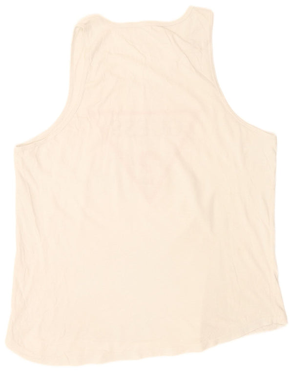 Guess Mens Colete Gráfico Top Grande Branco