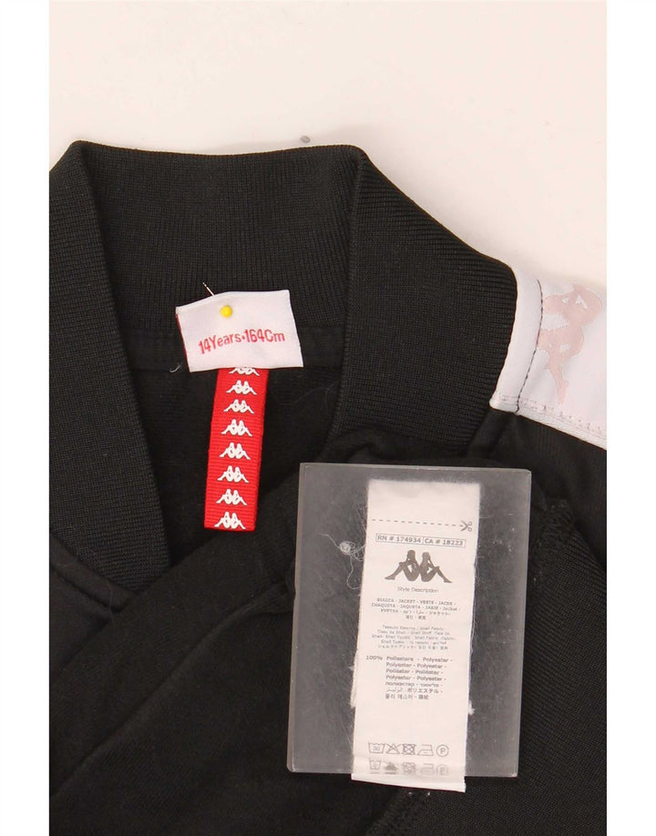 Jaqueta Kappa Boys Graphic Treino Top 13-14 Anos Preto Colorblock