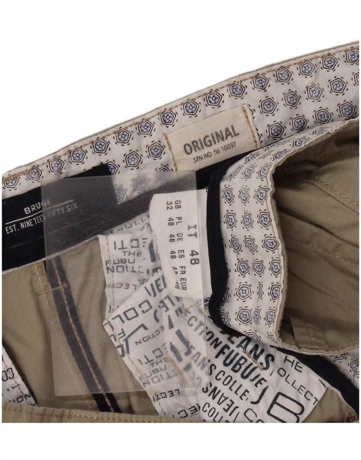 Brugi Mens Cargo Shorts W32 Médio Bege