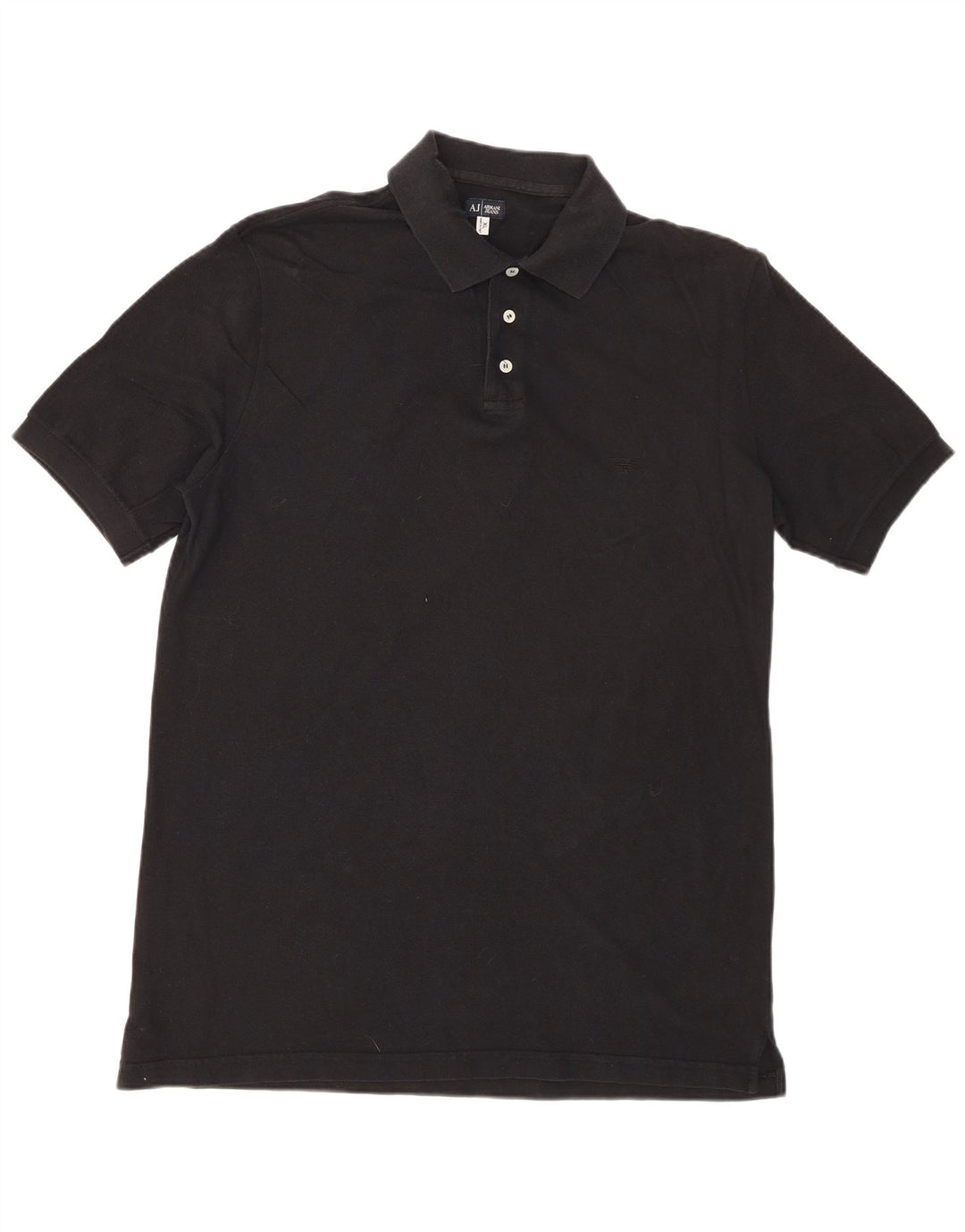 ARMANI JEANS Camisa polo masculina XL algodão preto