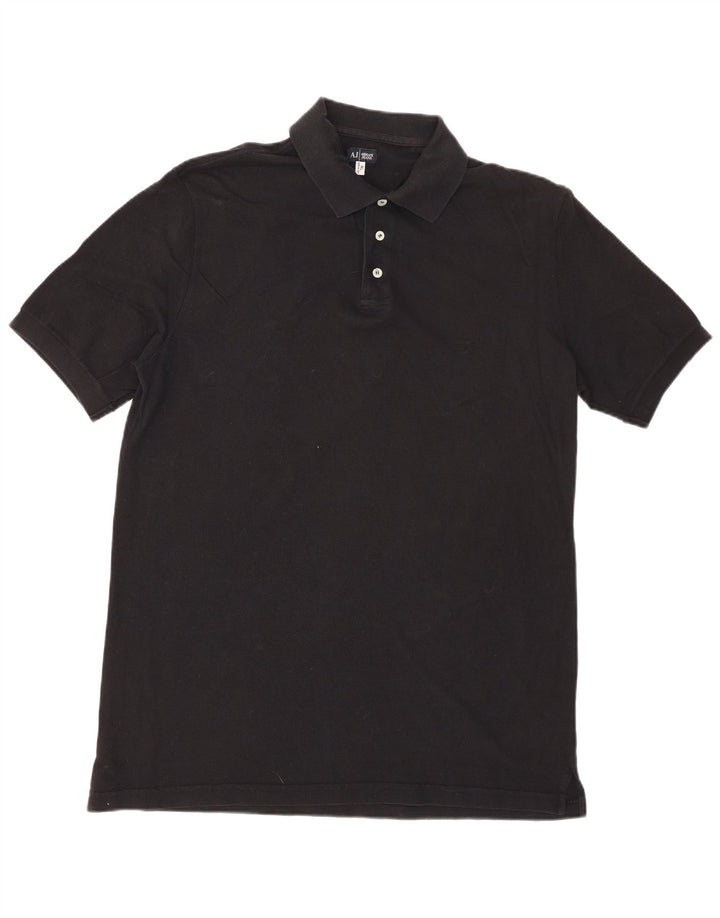 ARMANI JEANS Camisa polo masculina XL algodão preto