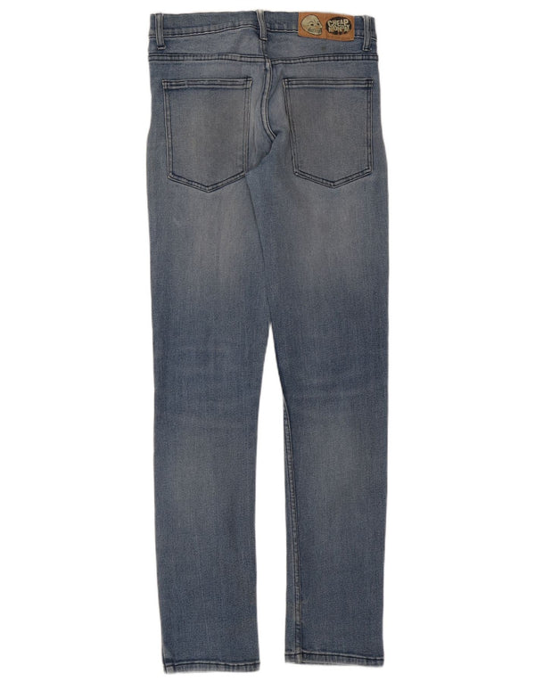 CHEAP MONDAY Jeans skinny feminino W32 L34 algodão azul