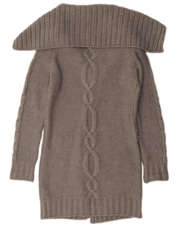 Suéter feminino Murphy & Nye Longline Cardigan Reino Unido 16 grande cinza