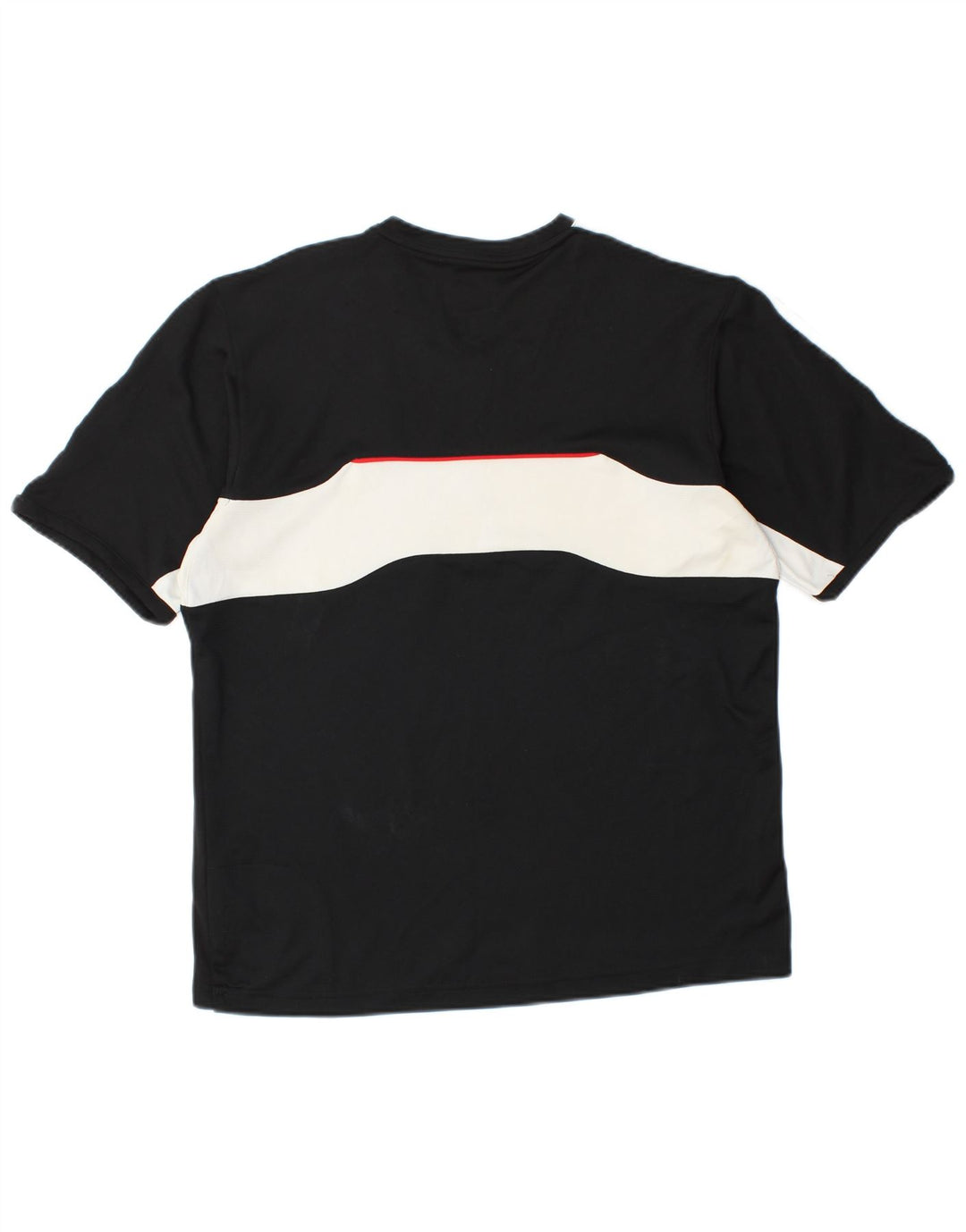 Camiseta masculina ADIDAS Top médio preto colorblock poliéster