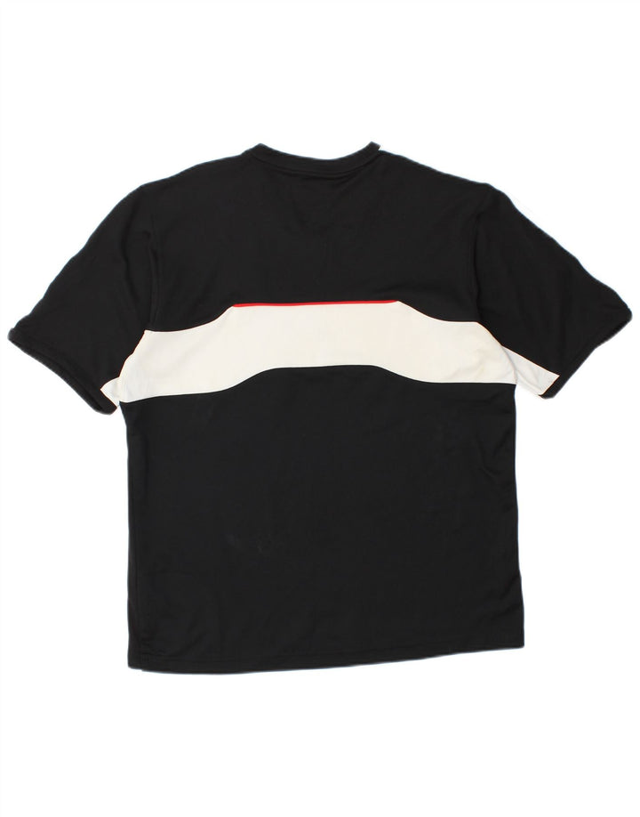 Camiseta masculina ADIDAS Top médio preto colorblock poliéster