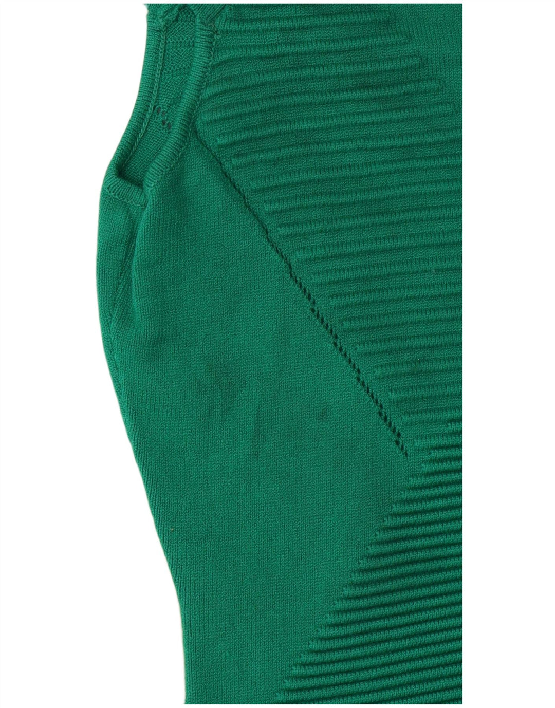 Vestido bodycon feminino KAREN MILLEN Reino Unido 16 grande verde chevron viscose