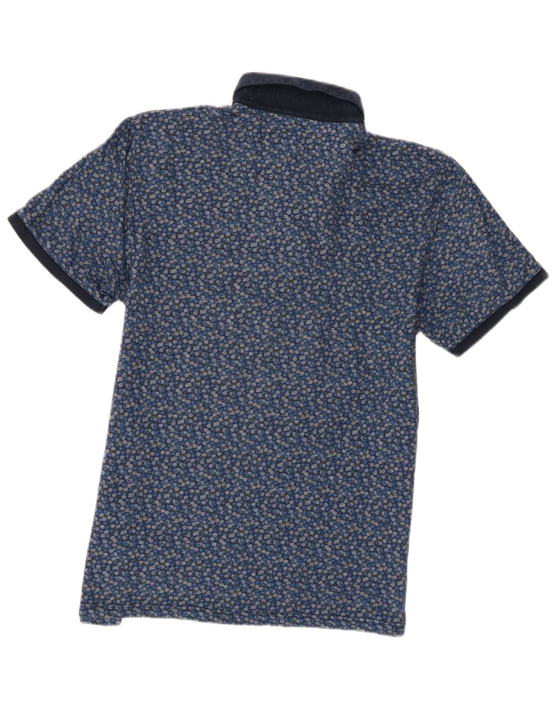 Camisa polo masculina Ted Baker tamanho 4 grande algodão floral azul