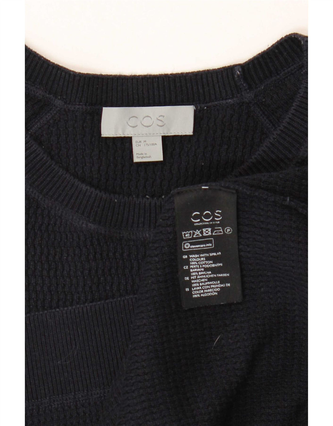 Cos Camiseta Masculina Top Médio Algodão Azul Marinho