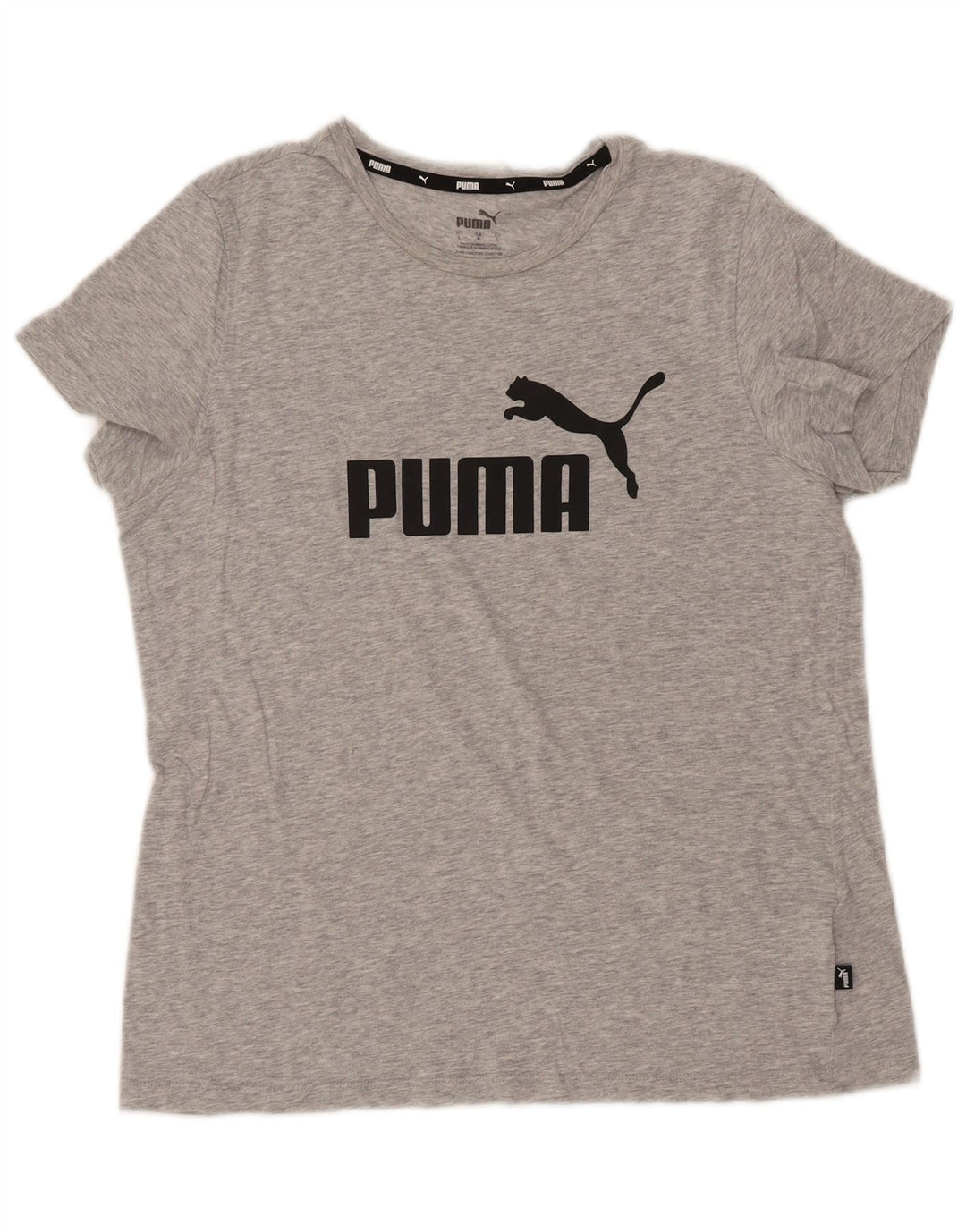 Camiseta feminina PUMA com estampa gráfica UK 16 grande algodão cinza