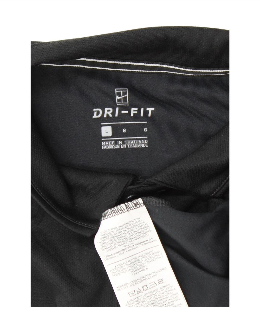 Camisa polo masculina Nike Dri Fit grande poliéster preto