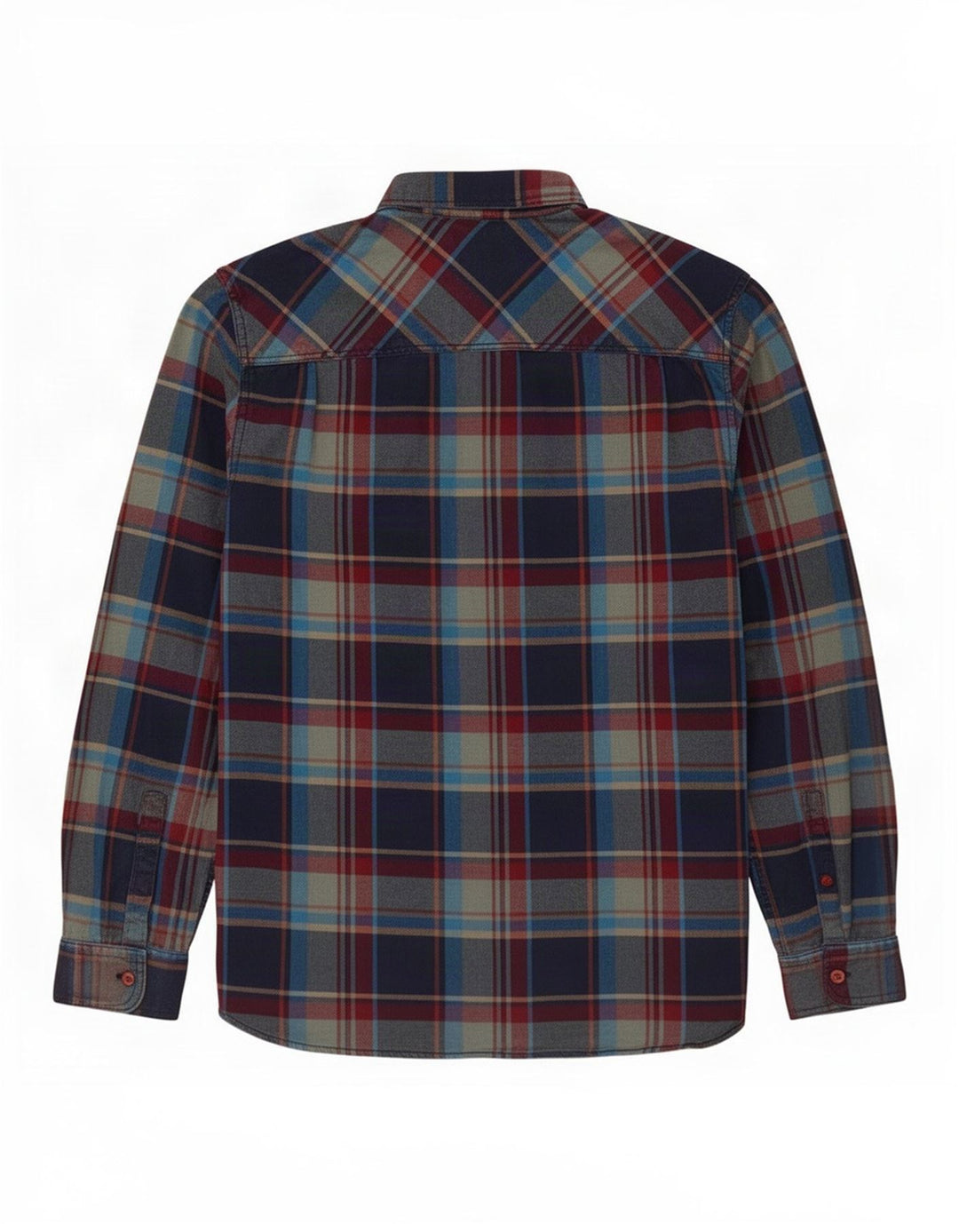 Camisa masculina de flanela White Stuff de algodão xadrez azul marinho médio