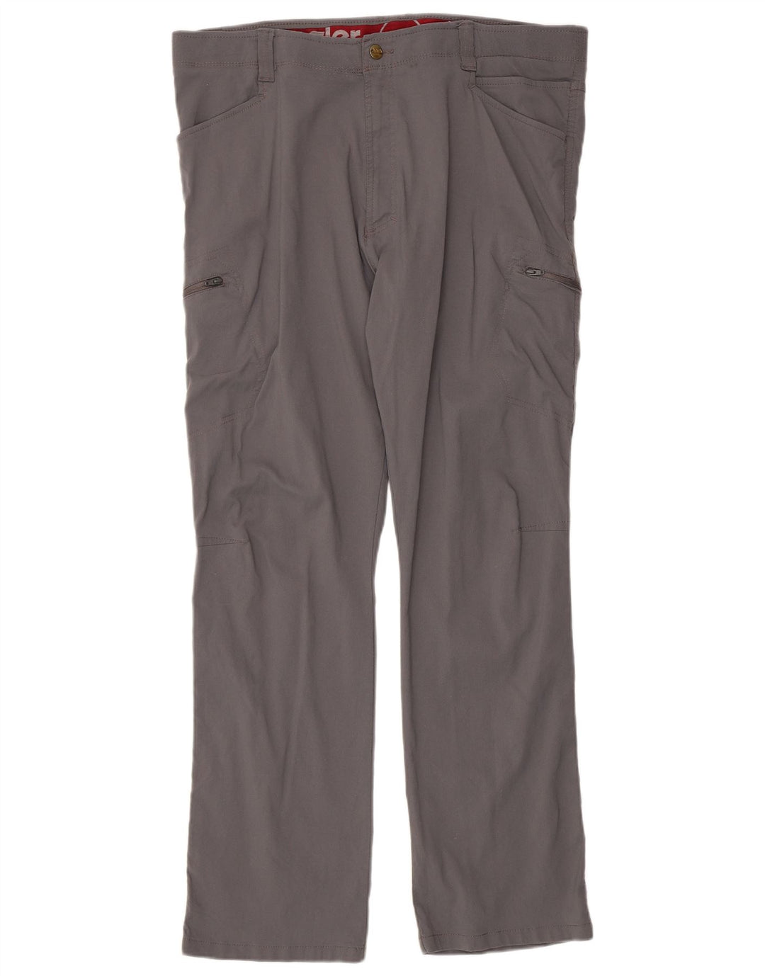 Calça Wrangler Mens Straight Cargo W40 L30 Cinza Nylon