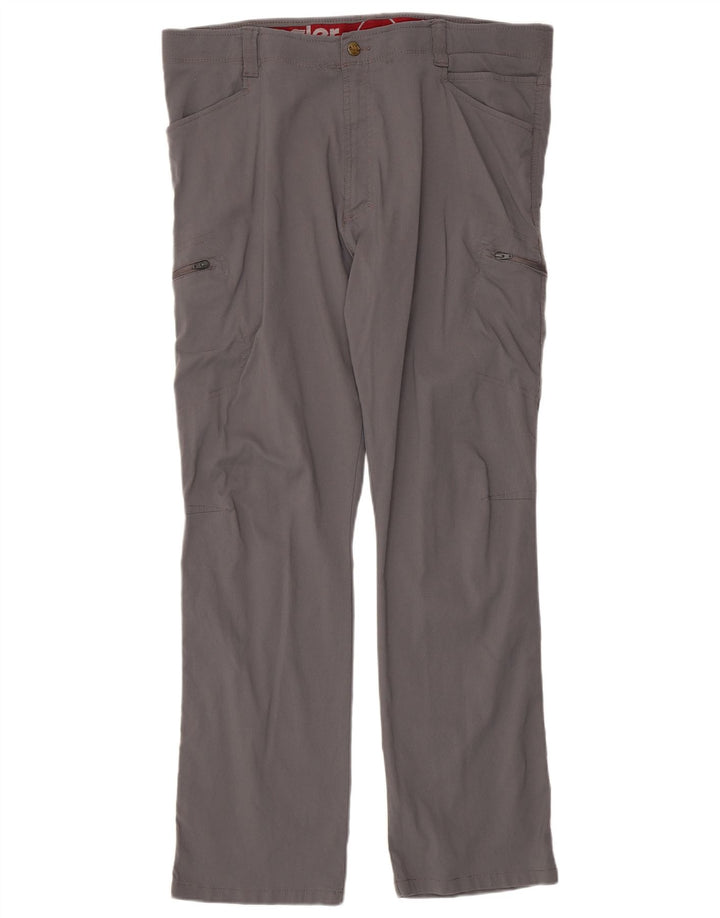 Calça Wrangler Mens Straight Cargo W40 L30 Cinza Nylon