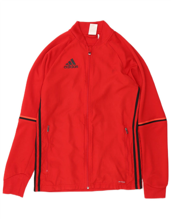 Adidas Mens Climacool Tracksuit Top Jacket Pequeno Poliéster Vermelho